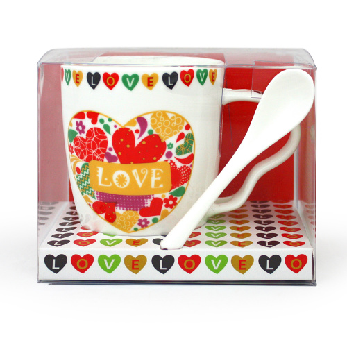 Кружка с ложкой Love в интернет-магазине фарфоровой посуды Акку фото 2