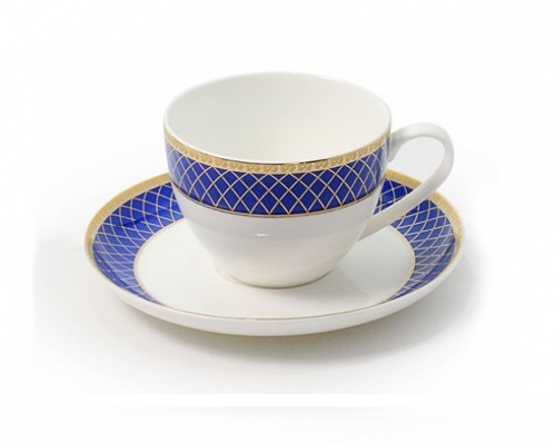 Аружан набор чайных пар (ярко-синий) в интернет-магазине фарфоровой посуды Акку фото 3