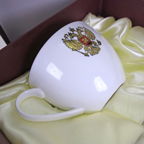 8618 ПГ Чайная пара герб РФ в интернет-магазине фарфоровой посуды Акку фото 4